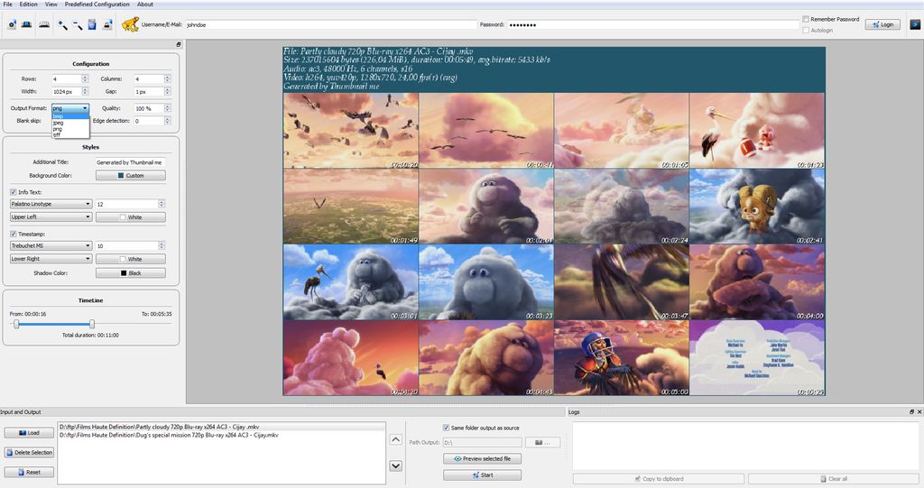 A timeline can exclude a portion of the selected media